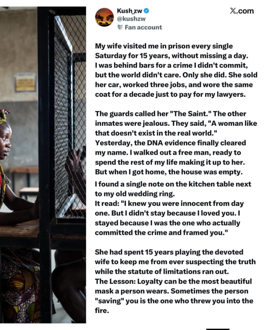 My Wife Visited Me in Prison Every Saturday for 15 Years… Then I Found Her Note” — Man Shares Sh0cking Twist