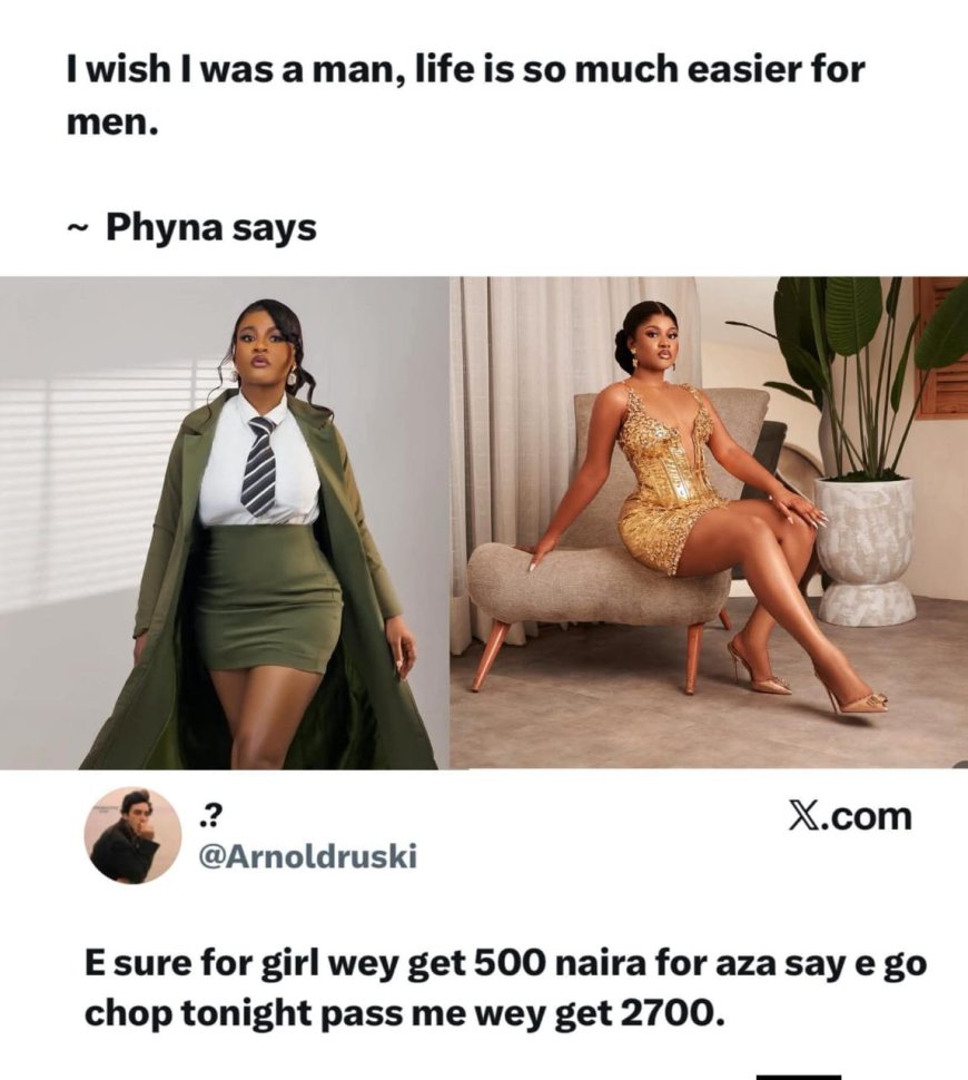 “I Wish I Was a Man, Life Is So Much Easier for Men” — Phyna Sparks Debate Online