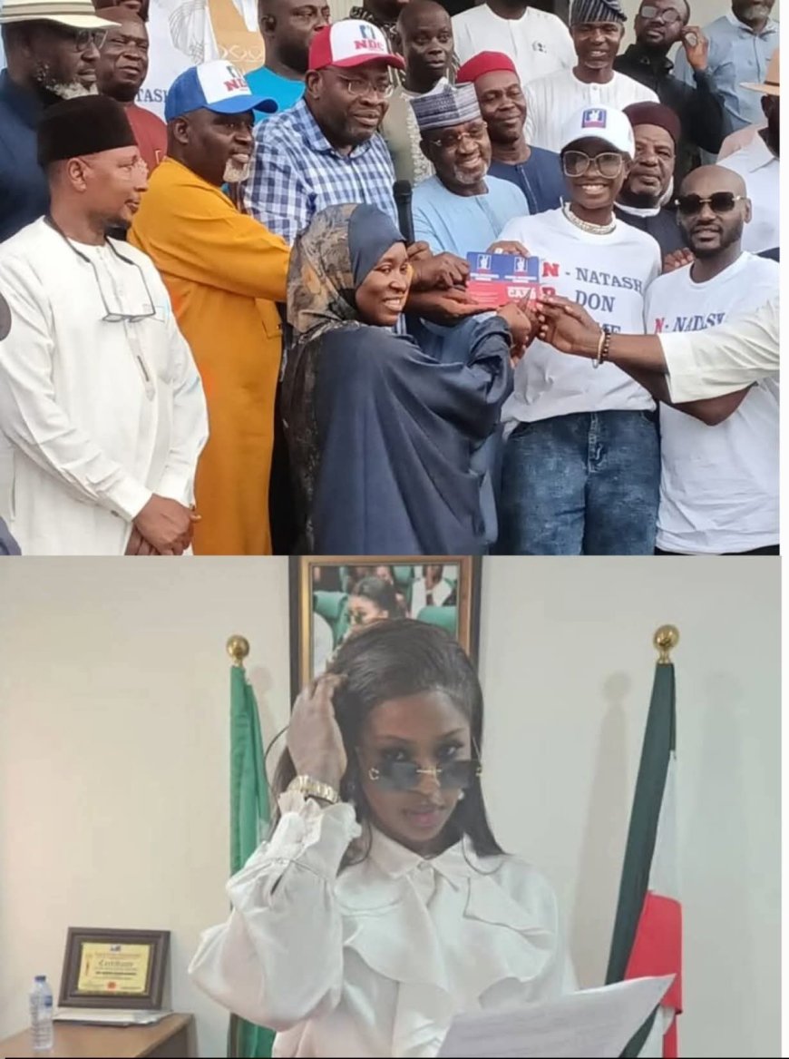 2Baba Idibia’s wife, Hon. Natasha Osawaru-Idibia, the lawmaker representing Egor Constituency in the Edo State House of Assembly, joins NDC.
