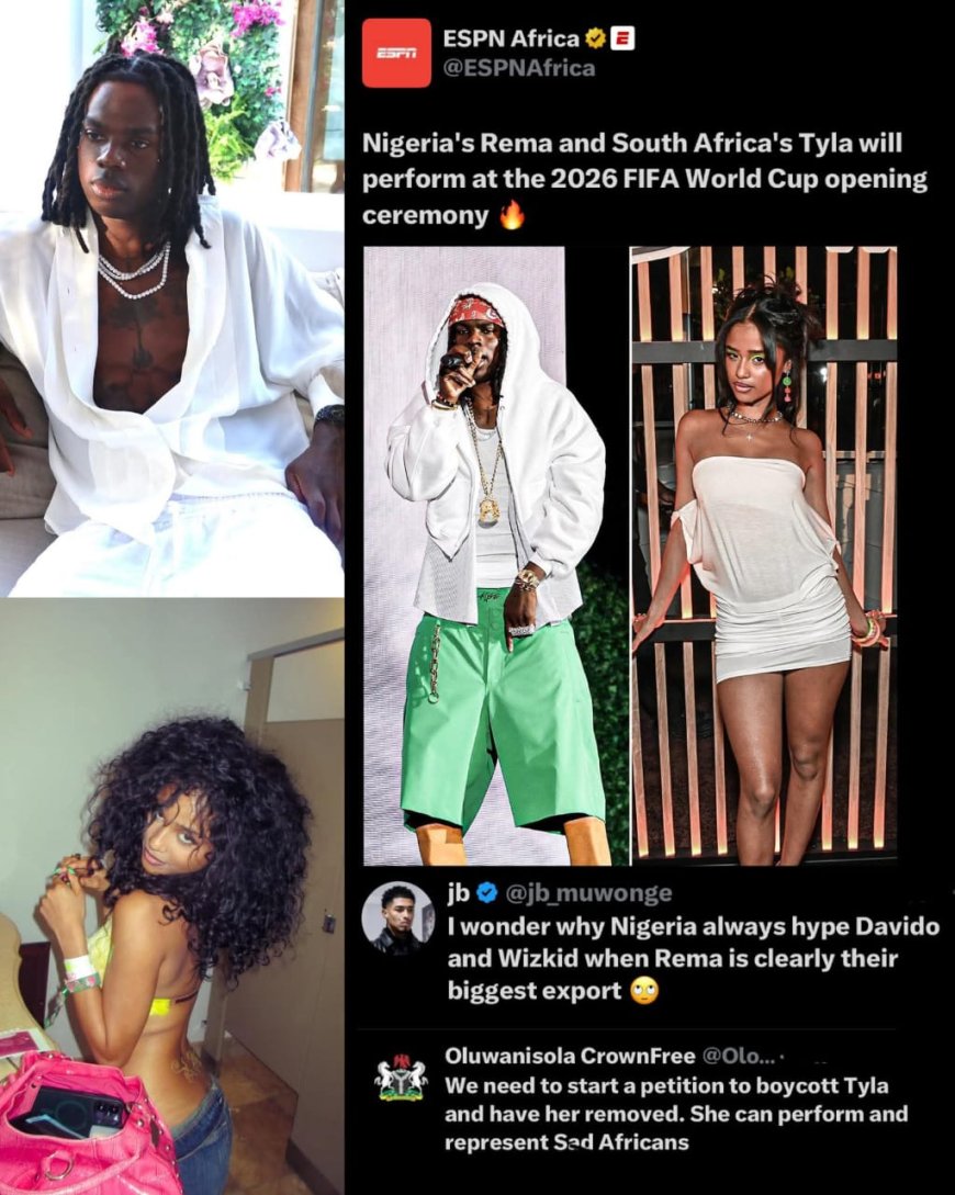 Afrobeats and Amapiano on the world’s biggest stage  Rema and Tyla performing at the World Cup opening ceremony is proof that Africa is the blueprint for global pop culture