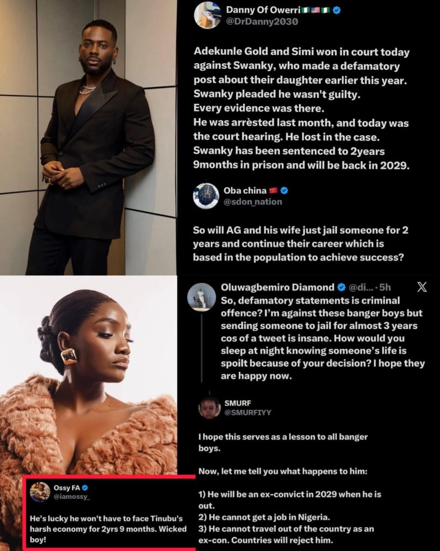 Social media influencer banger boy swanky has been sentenced to 2 years imprisonment for making a defamatory post on AG’s family (by posting “RIP to Deja) AG’s Daughter.