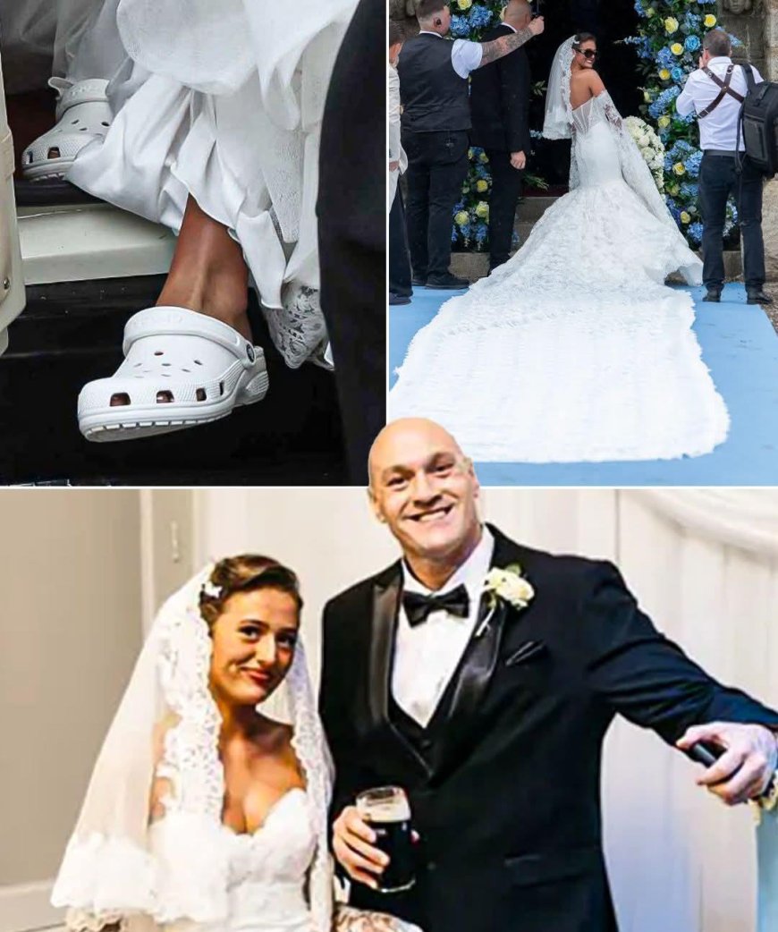 Tyson Fury's daughter Venezuela turned up to her wedding in Crocs and a 50-foot long dress