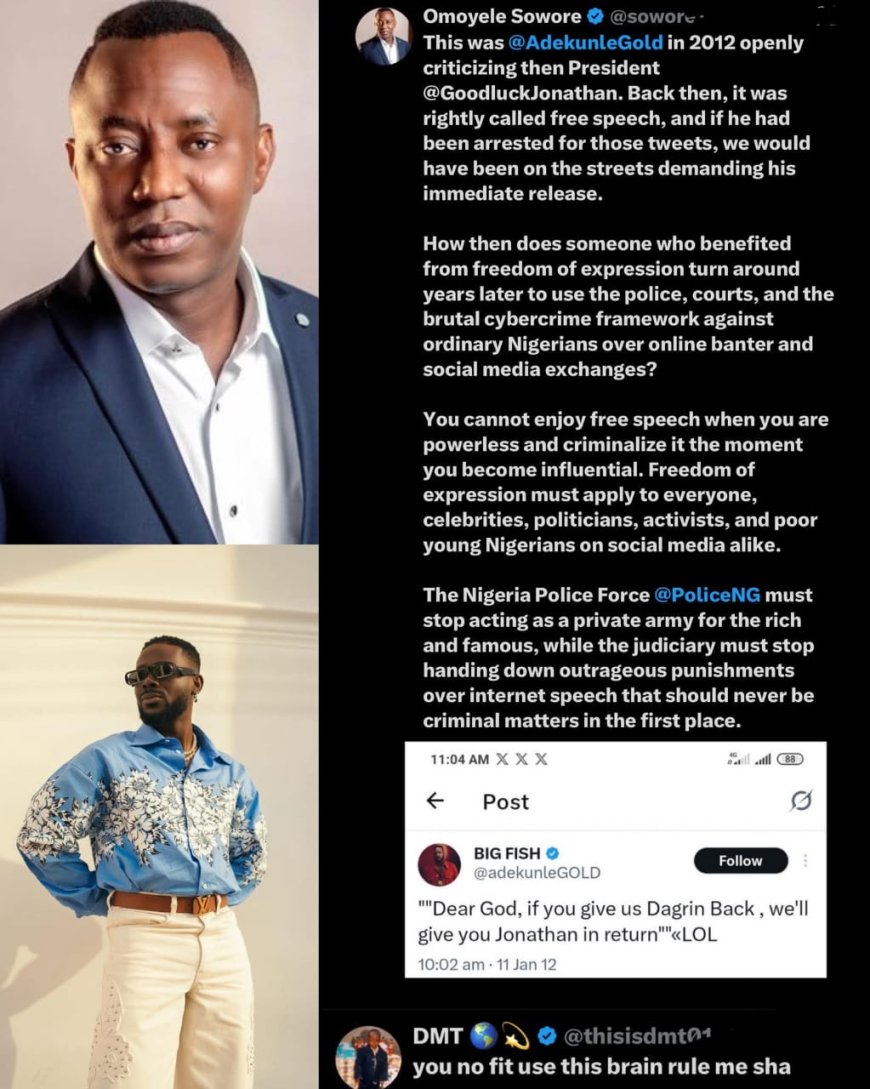 If you are wondering why Popular Activist Omoyele Sowore is Trending, Some Nigerian Internet Users are currently dragging him for demanding the release of One of the boys who defamed Adekunle Gold Family.
