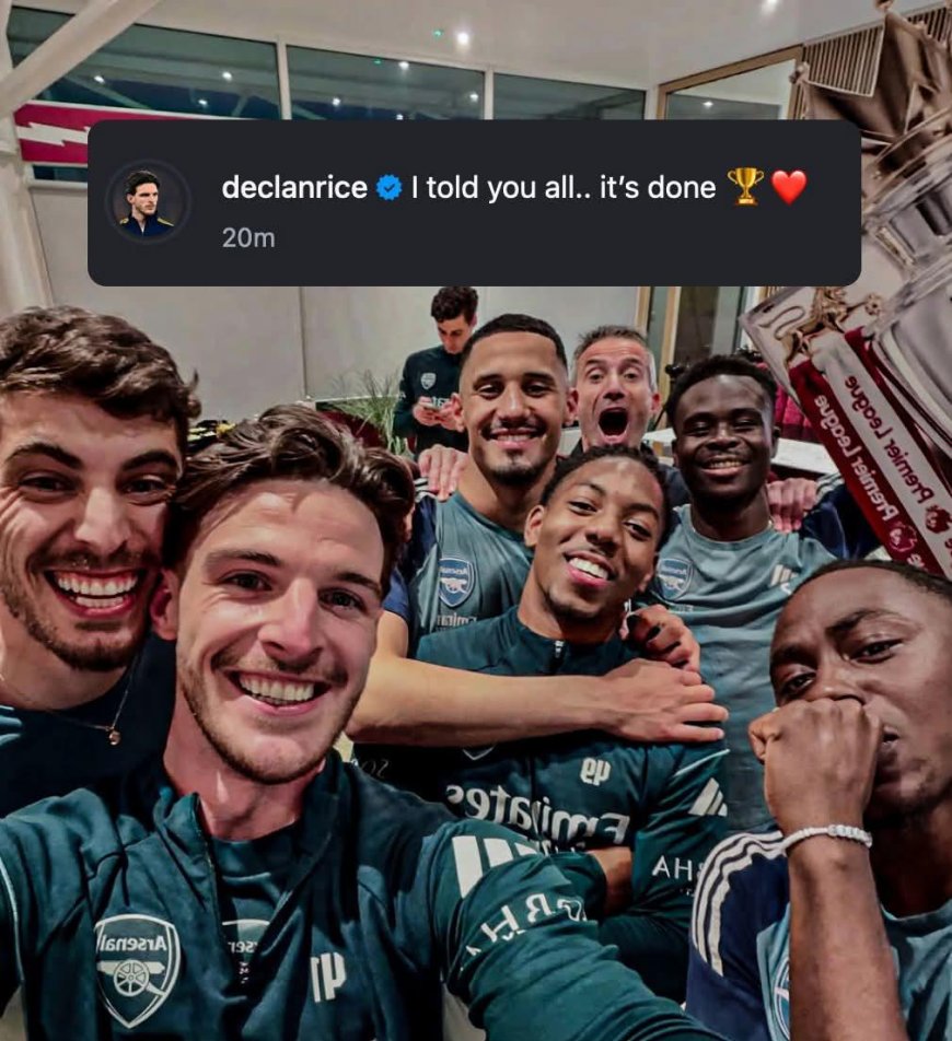 A dEaf Arsenal fan celebrating Arsenal winning the title