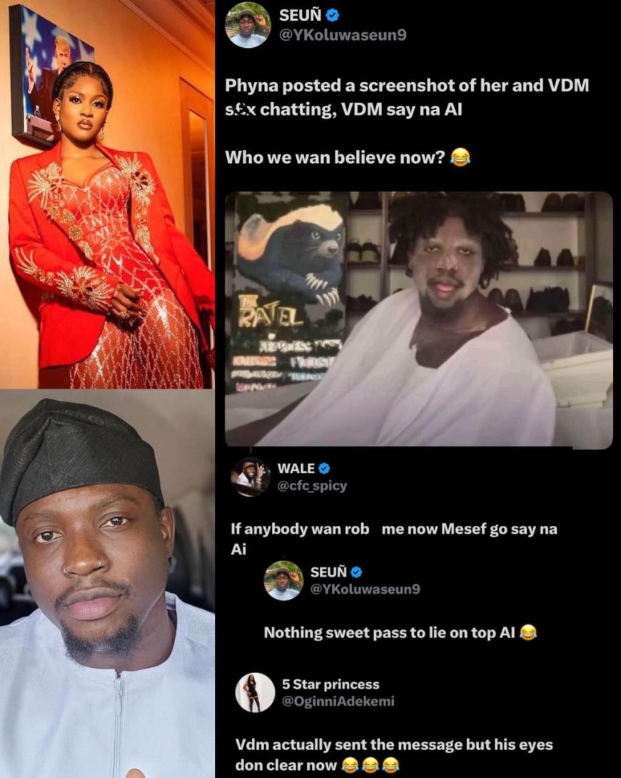 VeryDarkMan and BBN Star, Phyna has been trending recently after Phyna accused VDM of trying to sleep with her and also claiming VDM sent her funny texts