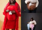 "After 26 years of been called barren After 26 years of waiting  After 26 years crying  The Lord has remember my sister ooooo The Lord has remembered our family and blessed us with pink jet