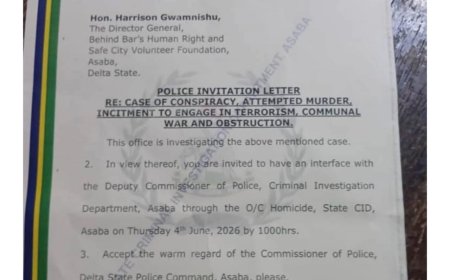 Harrison Gwamnishu reacts after Delta police command invited him for questionning