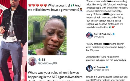Singer Peter Okoye slams a critic amid backlash over his tweet against insecurity
