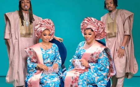 Mayorkun and his lovely family in trending family photos