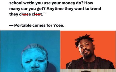 The time when Ycee was reigning he didn't blame another man but now that his life is bitter he's now blaming Peller. You wey go school wetin you use your money do? How many car you get? Anytime they want to trend they chase clout."  — Portable comes for Ycee