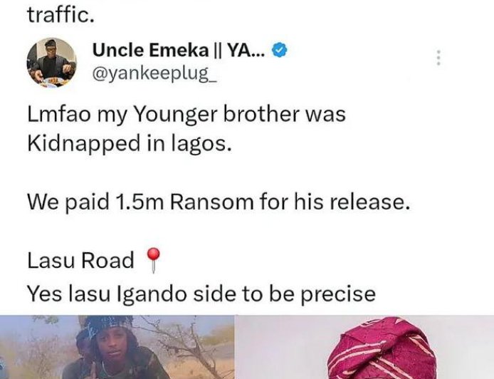 Man narrates how his family paid millions of Naira to secure the release of his brother who was kidnapped in the heart of Nigeria's most protected city, Lagos