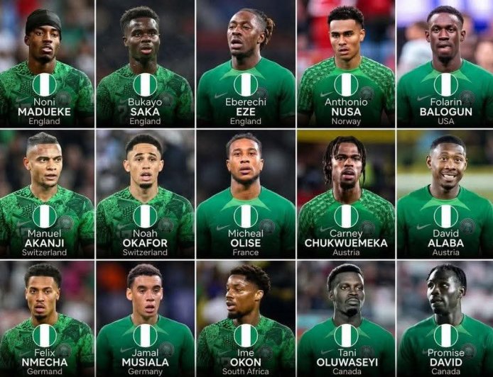 Nigeria doing wonders in the World Cup.   These are players of Nigerian descent currently representing other countries at the 2026 FIFA World Cup
