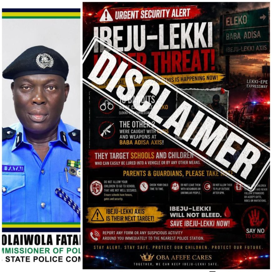 Lagos police denies reports of bandits invasion in Ibeji Lekku, other communities