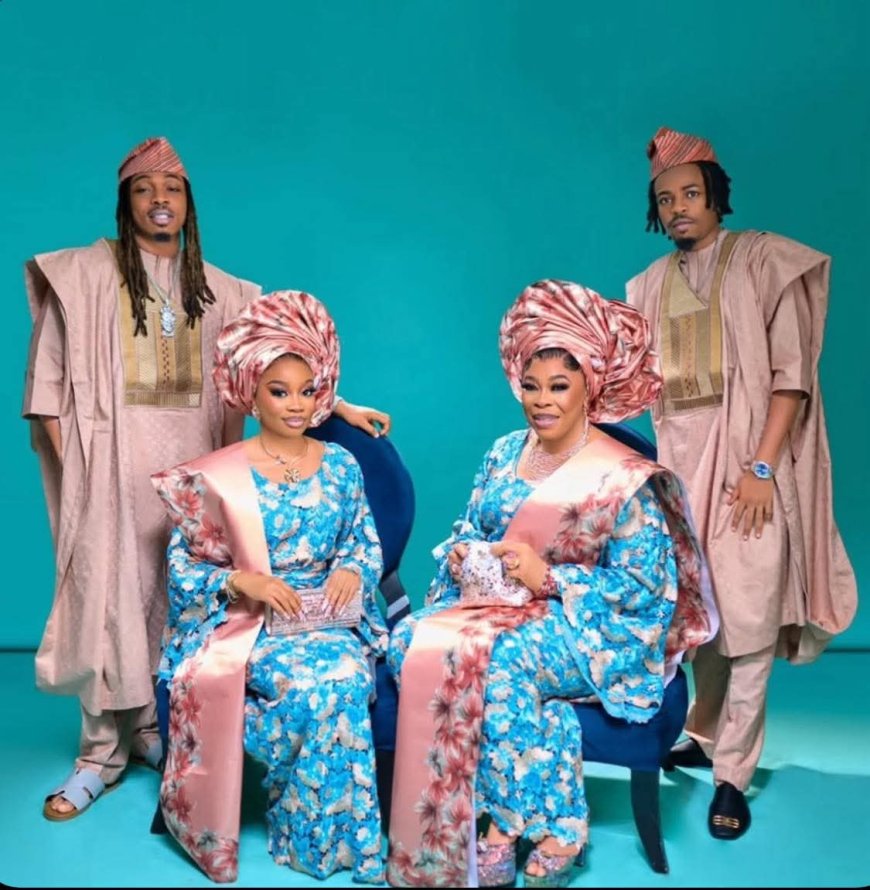 Mayorkun and his lovely family in trending family photos
