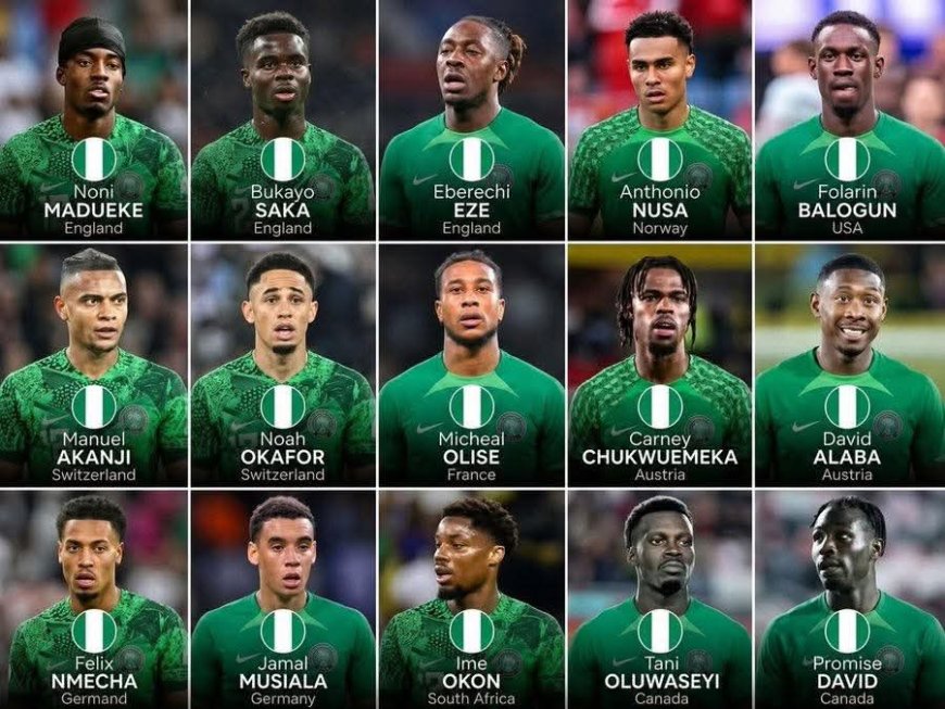 Nigeria doing wonders in the World Cup.   These are players of Nigerian descent currently representing other countries at the 2026 FIFA World Cup