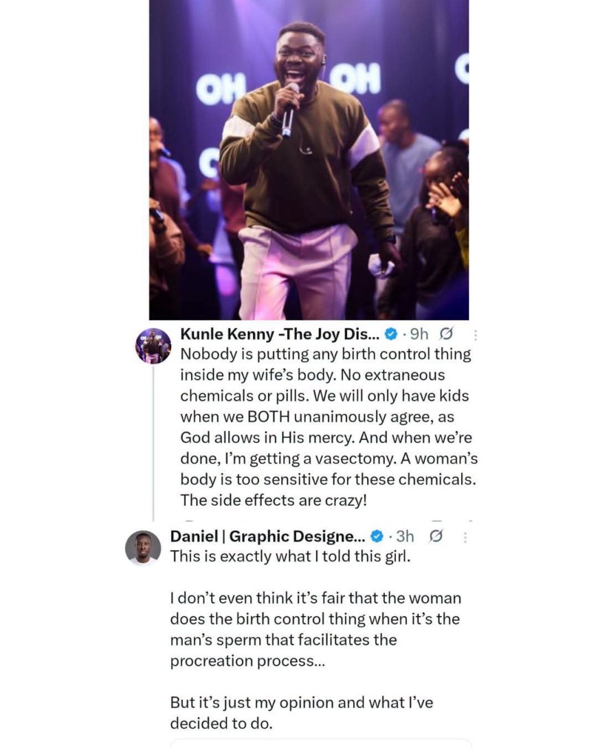"...Nobody is putting birth control inside my wife’s body"   -- singer Kunle Kenny