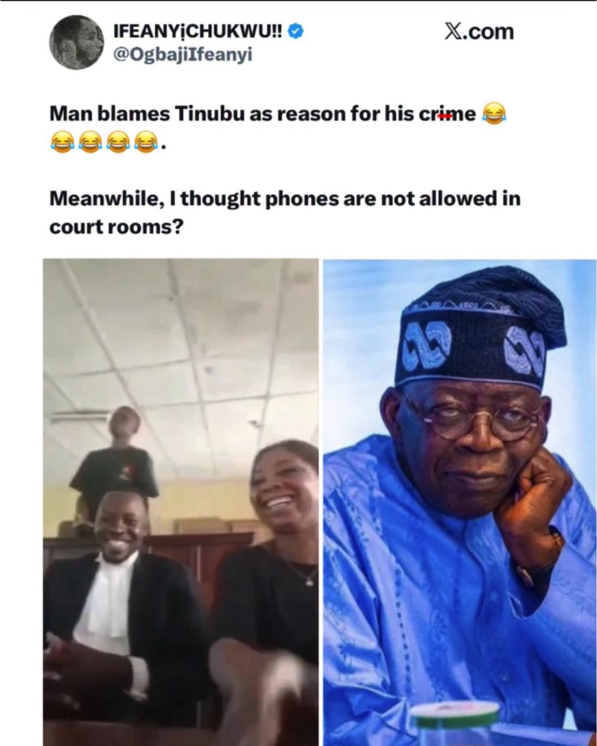 Man blames President Tinubu as the reason for his crime while in court
