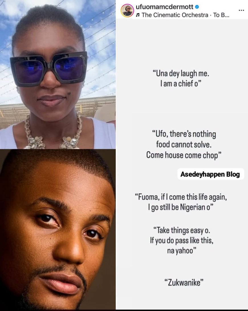 Actress, Ufuoma Mcdermott shares Alex Ekubo's words to her