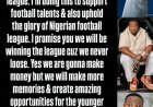 Cubana Chief Priest wants to invest in a football club in the Nigeria league to support football talents