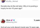 Ronaldo Fan comes for Nollywood Actor Zubby Michael after he attempted to troll Christiano Ronaldo for posting a trophy he won 10 years ago