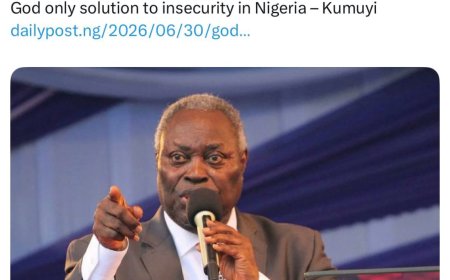 Pastor W.F. Kumuyi in 2026 says:  “God is the only solution to insecurity in Nigeria, not [Tinubu] or anybody. God is our only problem solver.”  Pastor W.F. Kumuyi in 2012 during Former President Jonathan Regime The headline was: “Kumuyi urges Jonathan to be more proactive