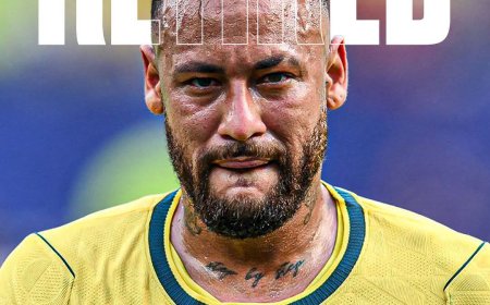 Neymar announces his retirement from international football    He said:   "I tried. I tried. It started here at Met Life stadium and I finished here. It is now over