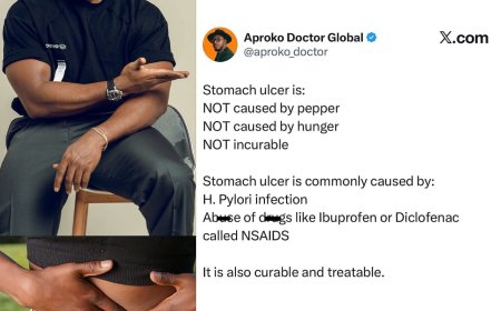 Aproko Doctor gives the common cause of Ulcer which has plaqued over 85% of women