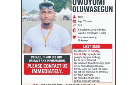 For the past few months, we have been closely monitoring our brother, Owoyomi Oluwasegun Emmanuel, a full-time Master’s student in the Department of Computer Science at the University of Lagos (Matric No. R25430117).