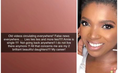 Nollywood Actress Annie Macaulay continues to dismiss reports of being back with ex-husband, 2Face Idibia