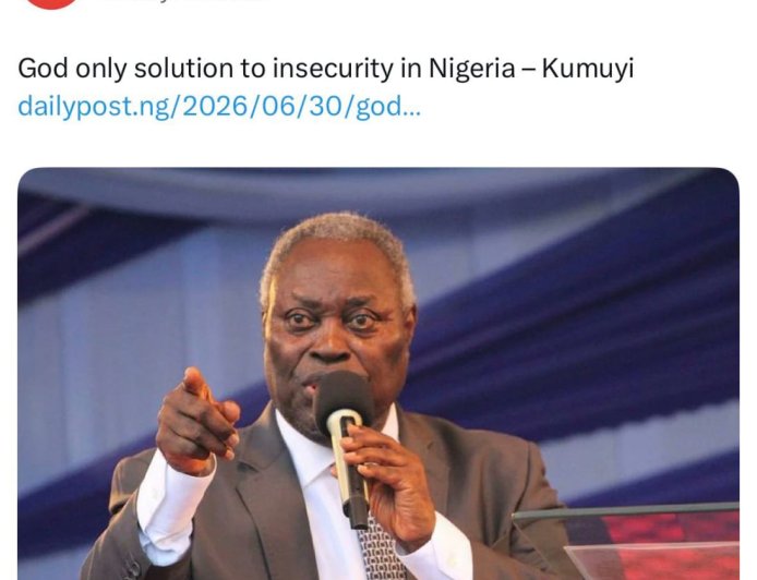 Pastor W.F. Kumuyi in 2026 says:  “God is the only solution to insecurity in Nigeria, not [Tinubu] or anybody. God is our only problem solver.”  Pastor W.F. Kumuyi in 2012 during Former President Jonathan Regime The headline was: “Kumuyi urges Jonathan to be more proactive