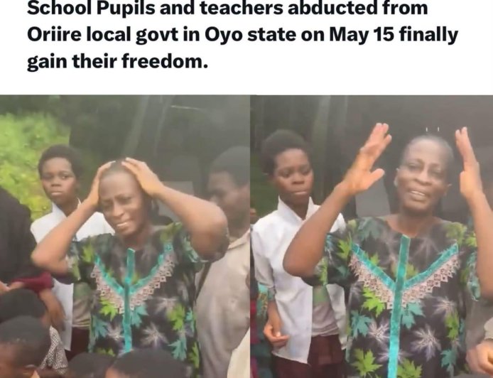School Pupils and teachers abducted from Oriire local govt in Oyo state on May 15 finally gain their freedom