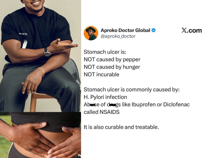 Aproko Doctor gives the common cause of Ulcer which has plaqued over 85% of women