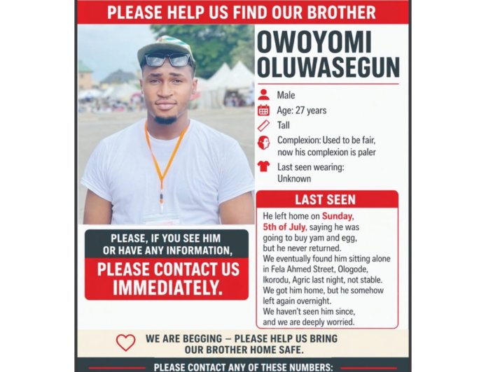 For the past few months, we have been closely monitoring our brother, Owoyomi Oluwasegun Emmanuel, a full-time Master’s student in the Department of Computer Science at the University of Lagos (Matric No. R25430117).