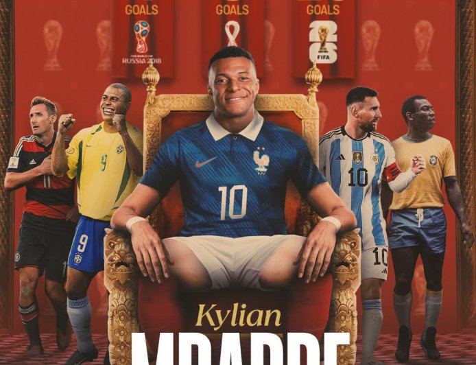 Kylian Mbappé has scored more men's World Cup goals than any other player in history