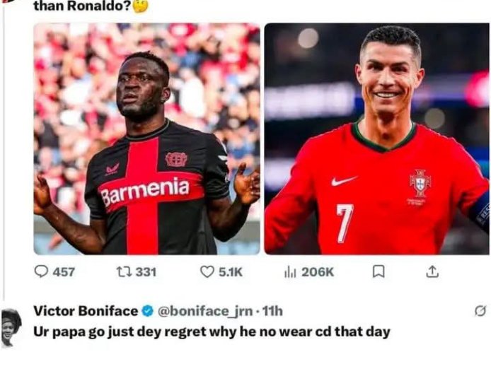 Victor Boniface always has something to say.  The man never misses an opportunity to make people laugh.  What was this response for