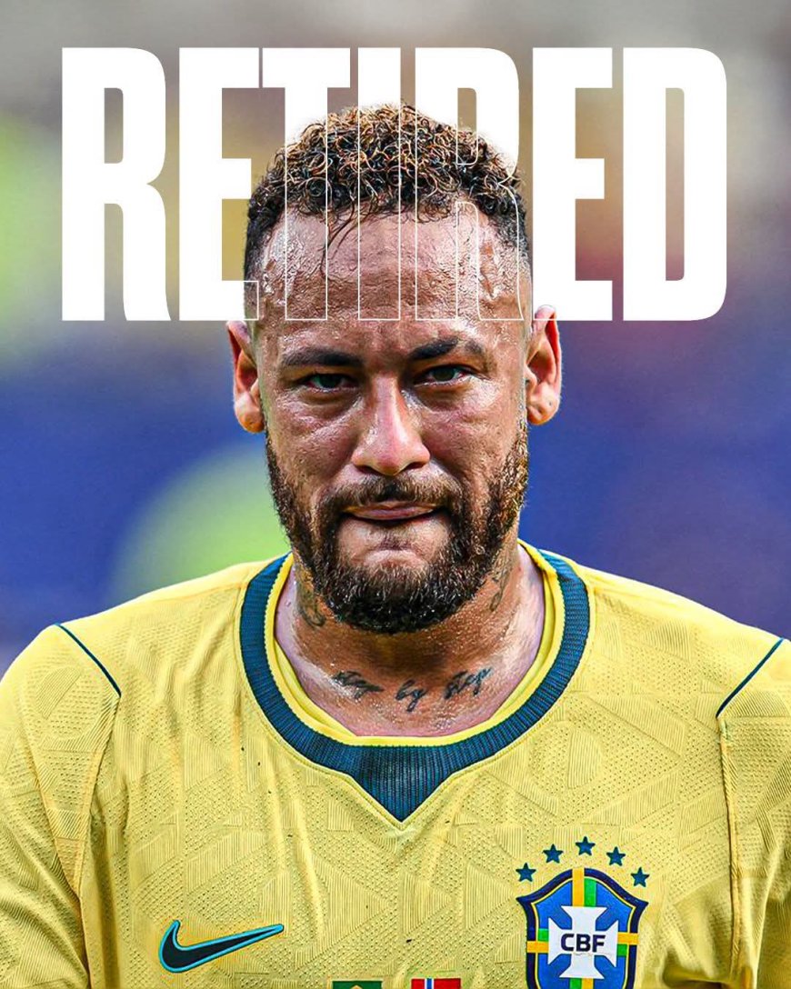 Neymar announces his retirement from international football    He said:   "I tried. I tried. It started here at Met Life stadium and I finished here. It is now over