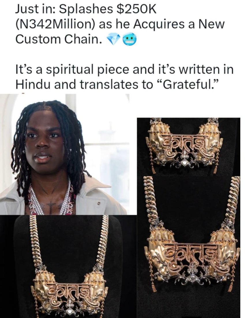 Rema Unveils New Custom Chain Worth Millions.