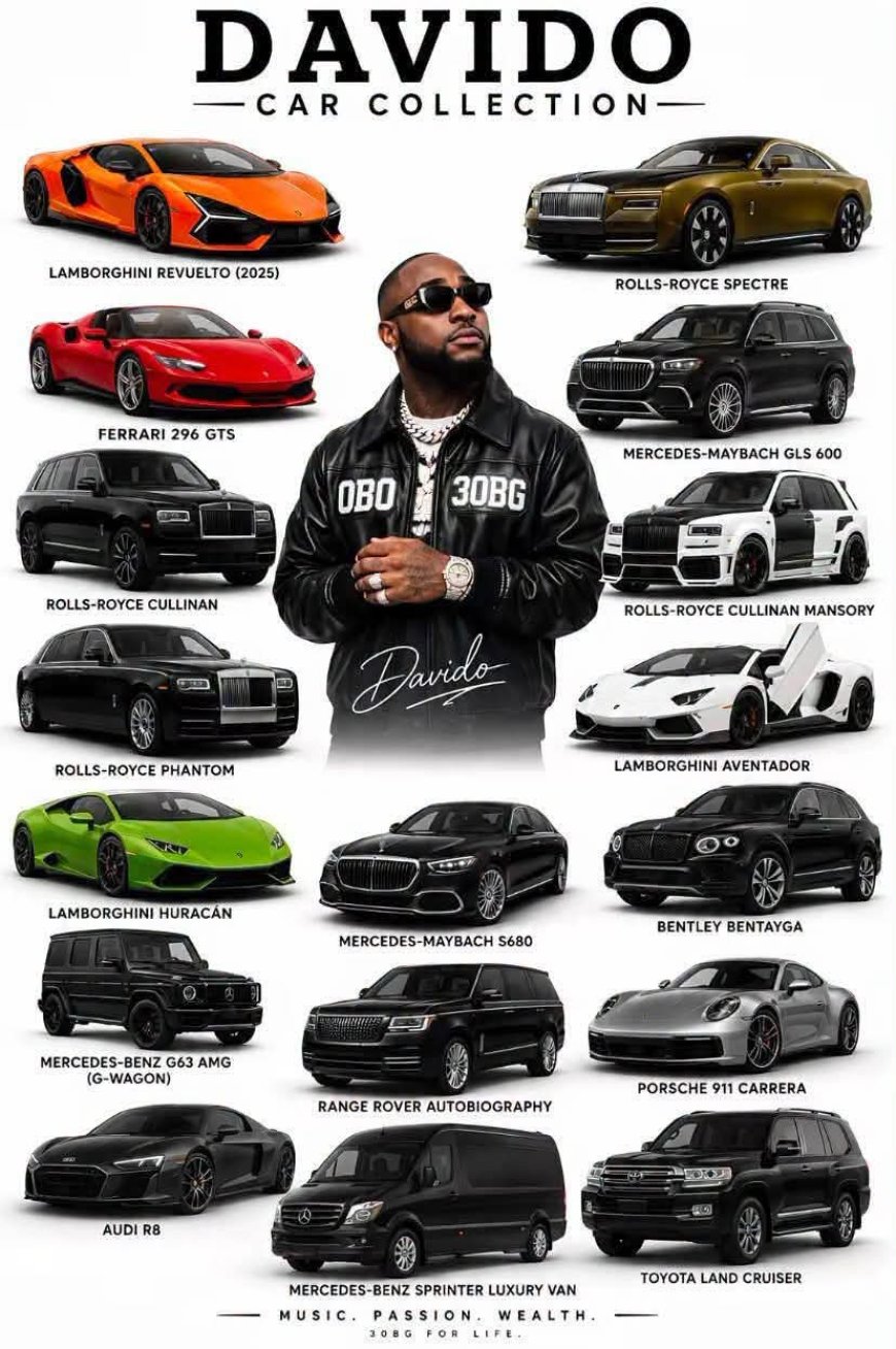 This is fleets of Davido  001 Car Collection