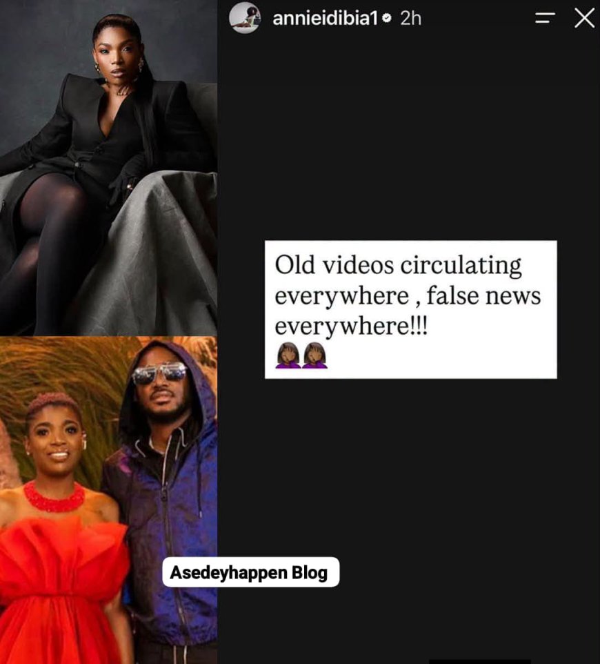 Annie Idibia debunks recent reports about herself and singer 2Baba as false
