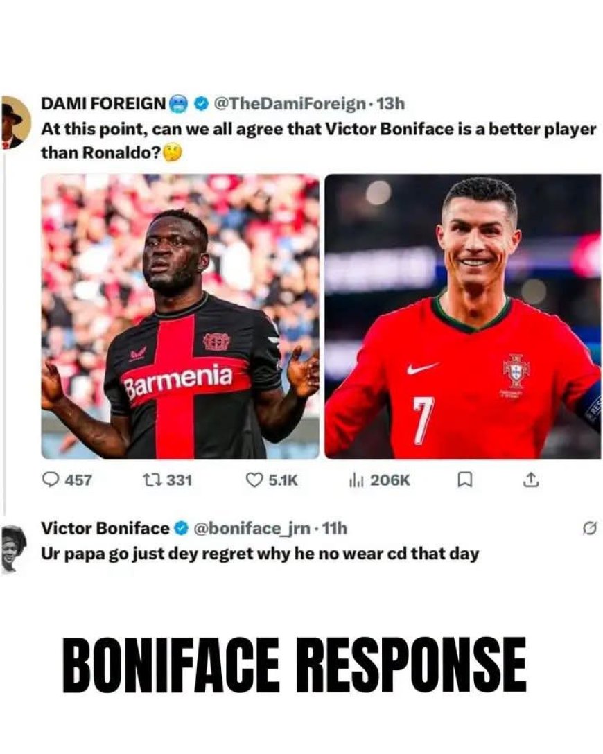 Victor Boniface always has something to say.  The man never misses an opportunity to make people laugh.  What was this response for