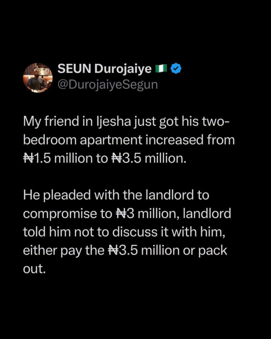 Lagos Landlords, please have the fear of God!
