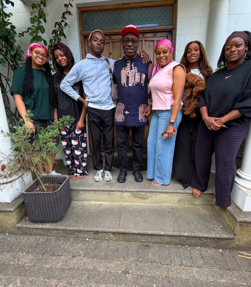 Anambra State First Lady,  Nonye Soludo, has shared photos with her husband, Charles Soludo and their children, including Ozonna.   Ozonna also posted some of the photos, writing; “Peace and Love. Happy Sunday.