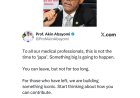 Lagos Commissioner for Health, Professor Akin Abayomi, appeals to Nigerian medical professionals