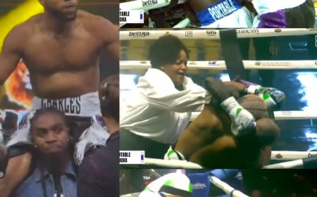 Charles Okocha has been crowned the champion after Portable reportedly left the ring to greet someone in the crowd.