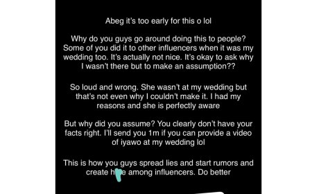 Socialite Simi Dapson reacts after being accused of snubbing the all-important Peller and jarvis wedding