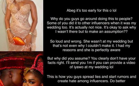 Influencer Simisanya slams a follower who accused her of snubbing Jarvis' wedding and falsely claimed Jarvis attended hers