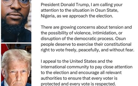Davido Writes Donald Trump Over Osun Governorship Election