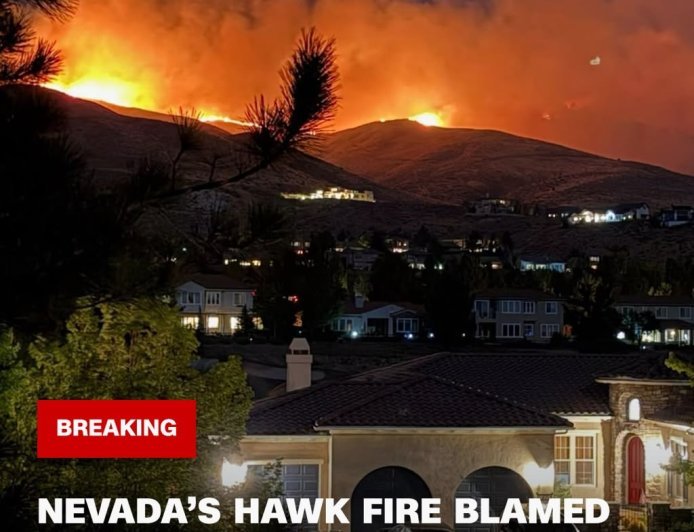 BREAKING: Hawk Fire Explodes Near Reno, Thousands Evacuated
