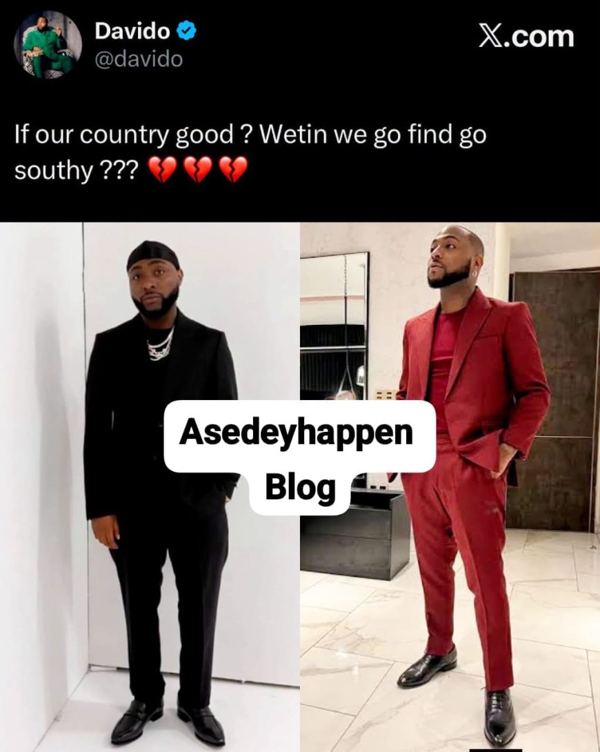 Davido had this to say about the South African and Nigeria xenophobic Saga