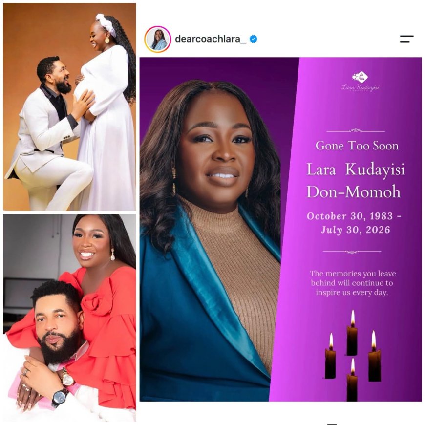 Coach Lara, dies two weeks after welcoming their first child together